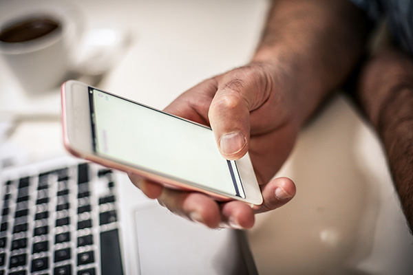 image depicting a patient texting